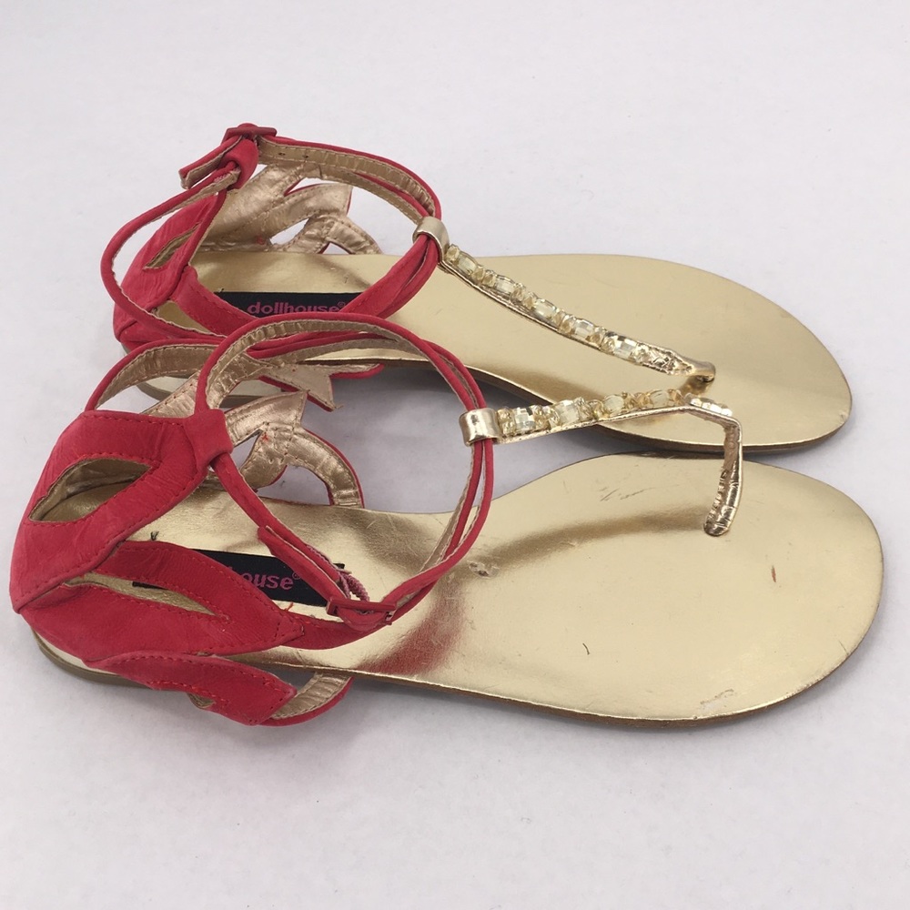 Dollhouse Gold Rhinestone Sandals